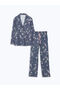 Peak New Season Shirt Collar Floral Women's Pajama Set - 5