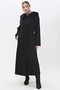 Long Sheepskin Coat with Fur Collar - 4