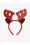 Christmas Themed Crown with Reindeer Figure Glitter