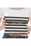 Women's Striped Canvas Model Adjustable Handle Pocket Hand and Shoulder Crossbody Bag Sadem - 4