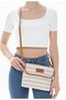 Women's Striped Canvas Model Adjustable Handle Pocket Hand and Shoulder Crossbody Bag Sadem
