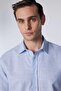 Men's Regular Fit Comfortable Cut Oversize 100% Cotton Linen Texture Striped Shirt - 3