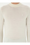 Ecru Slim Fit Cashmere Silk Blended Quarter Turtleneck Knitwear Sweater 50296503-Vr019 - 6