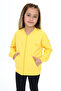 Girls' College Collar Zippered Off-Shoulder Printed Knitted Cardigan - 2 Thread
