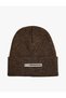 Printed Patchwork Beret with Fold Detail