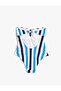 Strapless Swimsuit with Window Detail and Geometric Accessories - 7