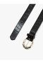 Faux Leather Detailed Metal Buckle Belt - 3