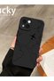 iPhone 15 Compatible Case Matte Black Map Pattern Shockproof Soft Camera Protection Cover - 4