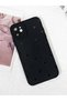 Case compatible with iphone 12 matte black heart pattern shockproof soft camera protection cover - 2