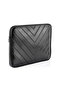 15-15.6 Inch Notebook Laptop Bag - Faux Leather MacBook Protective Case - Black (39X28.5 cm) - 5