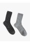 Set of 2 Socks Metallic Multicolored - 2