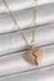 Ramia-Premium |   316L Steel Gold Color Chain Zircon Stone Heart Model Women's Necklace Tj-Bko9644 |   Tg.Ty