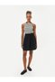 A-line Mini Sleeveless Dress - Halter Neck and Crochet Detail - 3