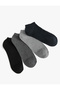 Basic 4-Piece Booties Socks Set Multicolored