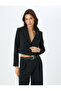 black Crop Blazer Jacket - 3