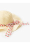 Straw Hat with Cherry Ribbon Detail - 3