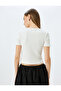 Crew neck slim fit short sleeve bowtie detail cardigan. - 4