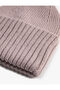 Elastic Knitted Beret with Wide Layers on the Edges - 3