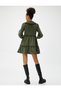 Velvet Dress Shirt Collar Buttoned Frilly Flounces - 4