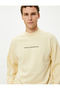 Stand Collar Sweat Slogan Embroidered Long Sleeve