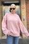 Crew Neck Oversize Knitwear Sweater - 2