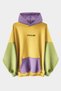 Yellow Green Lilac Color Hooded Hoodie Sweatshirt