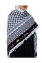 Black Checkered Palestinian Arabic Proverbial Kefiye Tassel Palestinian Pusse S300006 - 6