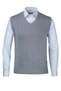 Men's V-Neck Knitwear Gray Sweater Colorful Winter Steel Knit Classic Fit - 4241H