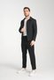 Snap Fastener Men's Polo Neck Short Stamp Coat Slim Fit - 7