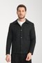 Snap Fastener Men's Polo Neck Short Stamp Coat Slim Fit - 4