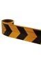 Yellow Black Marked Directional Reflective Reflective Strip Tape 9 cm Warning Tape Adhesive 2.4 Mt - 4