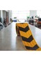 Yellow Black Marked Directional Reflective Reflective Strip Tape 9 cm Warning Tape Adhesive 2.4 Mt - 5