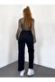 Belt Detailed Tasseled Jeans - Black - 4