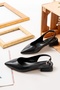 Dion Black (3 cm Heeled) Pointed Toe Heeled Ballerinas - 3