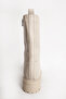 Deri̇club Women's Boots Thick Soled Zippered Daily Boots Real Leather Br 66159 Beige - 5
