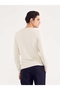Basic V-Neck Ecru Men's Knitwear - 2