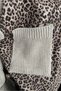 Women's Leopard Standard Size Oversize Cardigan with Sleeves and Pocket Knitwear - 4