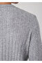 Gray Melange Color Hair Braid Cashmere Knitwear - 6