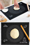 Set of 2 Silicone, Scale, Imported Double Large and Medium Size Non-Slip Dough Rolling Mat - 4