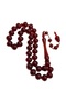 Red Color Tip Globe Cut Powder Amber Rosary - 3