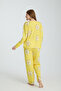 Rasa Yellow 3-Piece Pajama Set - Top, Bottom and Beret Long Super Soft Fnm - 8