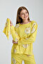 Rasa Yellow 3-Piece Pajama Set - Top, Bottom and Beret Long Super Soft Fnm - 5