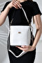 White Bucket Model Printed-Textured Women's Bag Single Compartment Cross Strap Shoulder and Hand Bag Stylish Modern - 2