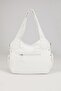 White Glazed Pattern Shoulder Bag - 5