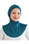 Women's Neck Collar Hijab Hijab Practical Sports Bonnet - Turquoise
