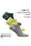 Caretta Eco-Friendly Repreve ®   Low Cut Running and Walking Socks 3 Pack Grey-Yellow-Blue - 2