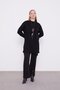 Black Ethnic Necklace Corduroy Cashmere Tunic - 2