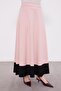 Powder Black Shirt Collar Snap Fastener Skirt Set - 6