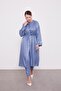 Blue Embroidered Melange Kimono Triple Set