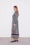 Black-Mink Geometric Pattern Flounce Dress - 3